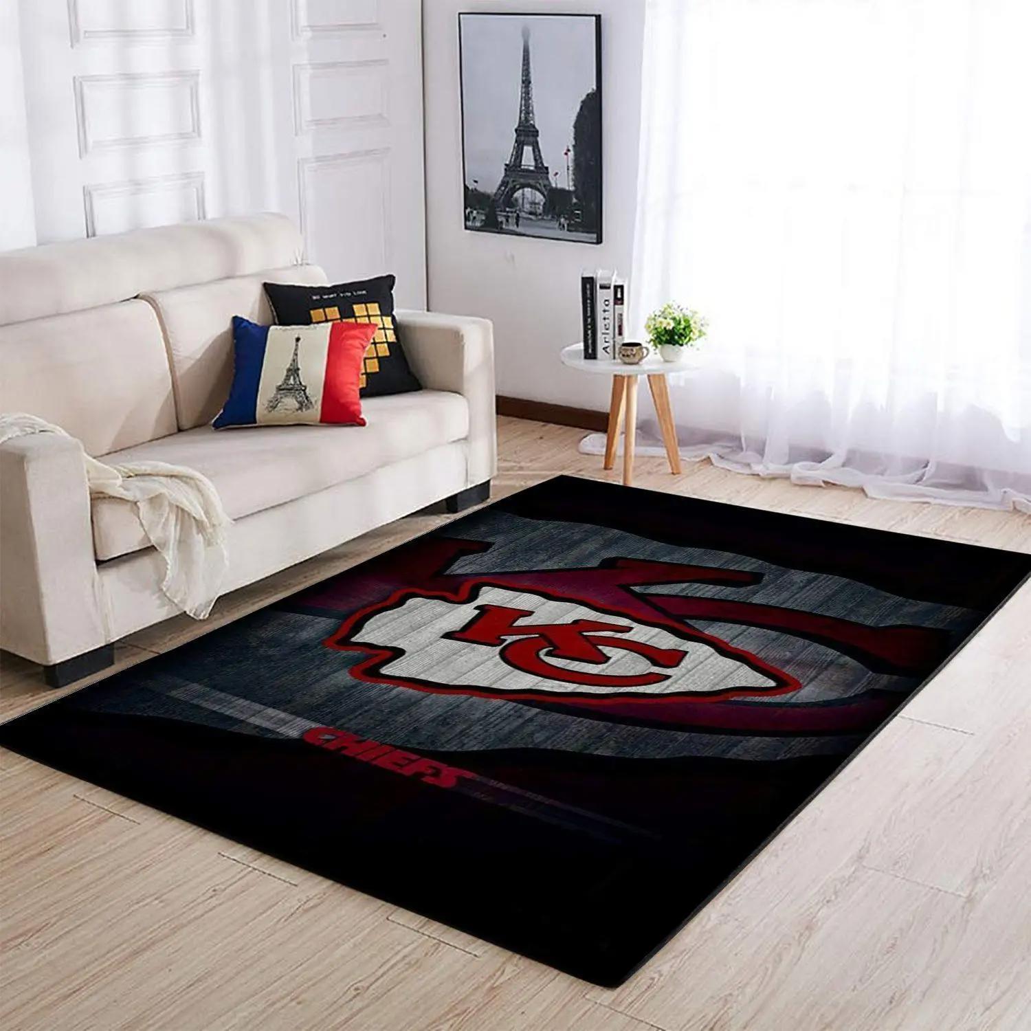 Kansas city chiefs nfl football carpet living room rug regtangle carpet v837 Rectangle Rug