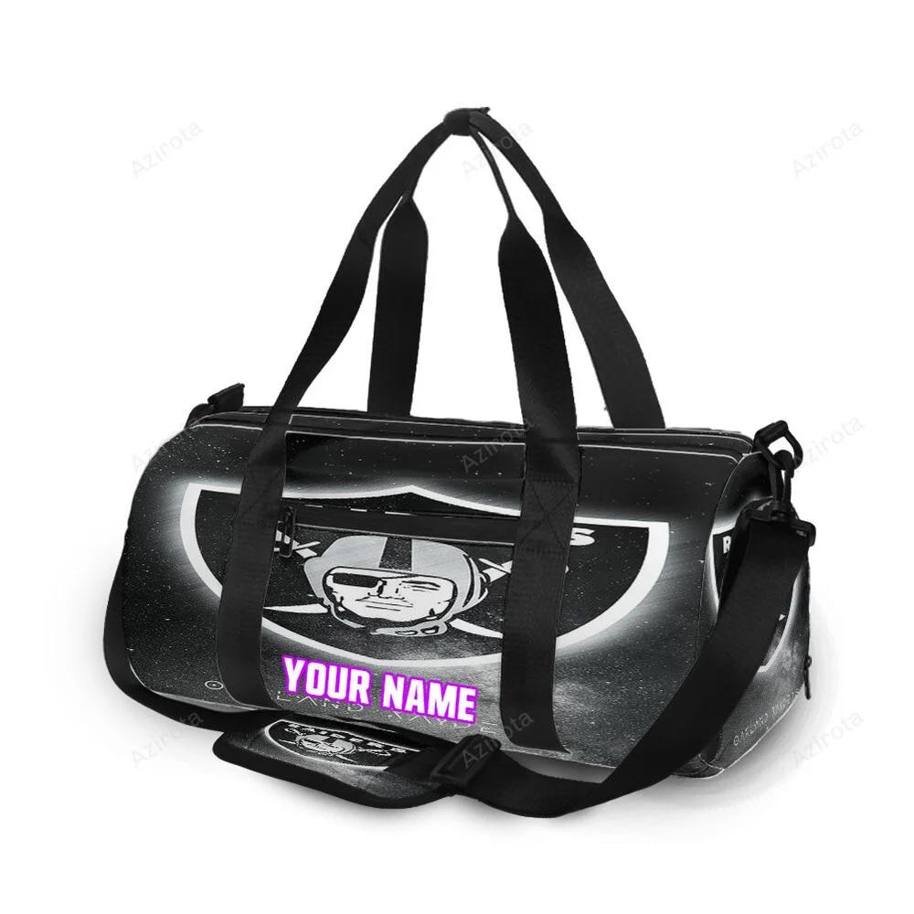 Las vegas raiders galaxy logo art personalized name travel bag gym bag 1512 Travel Bag