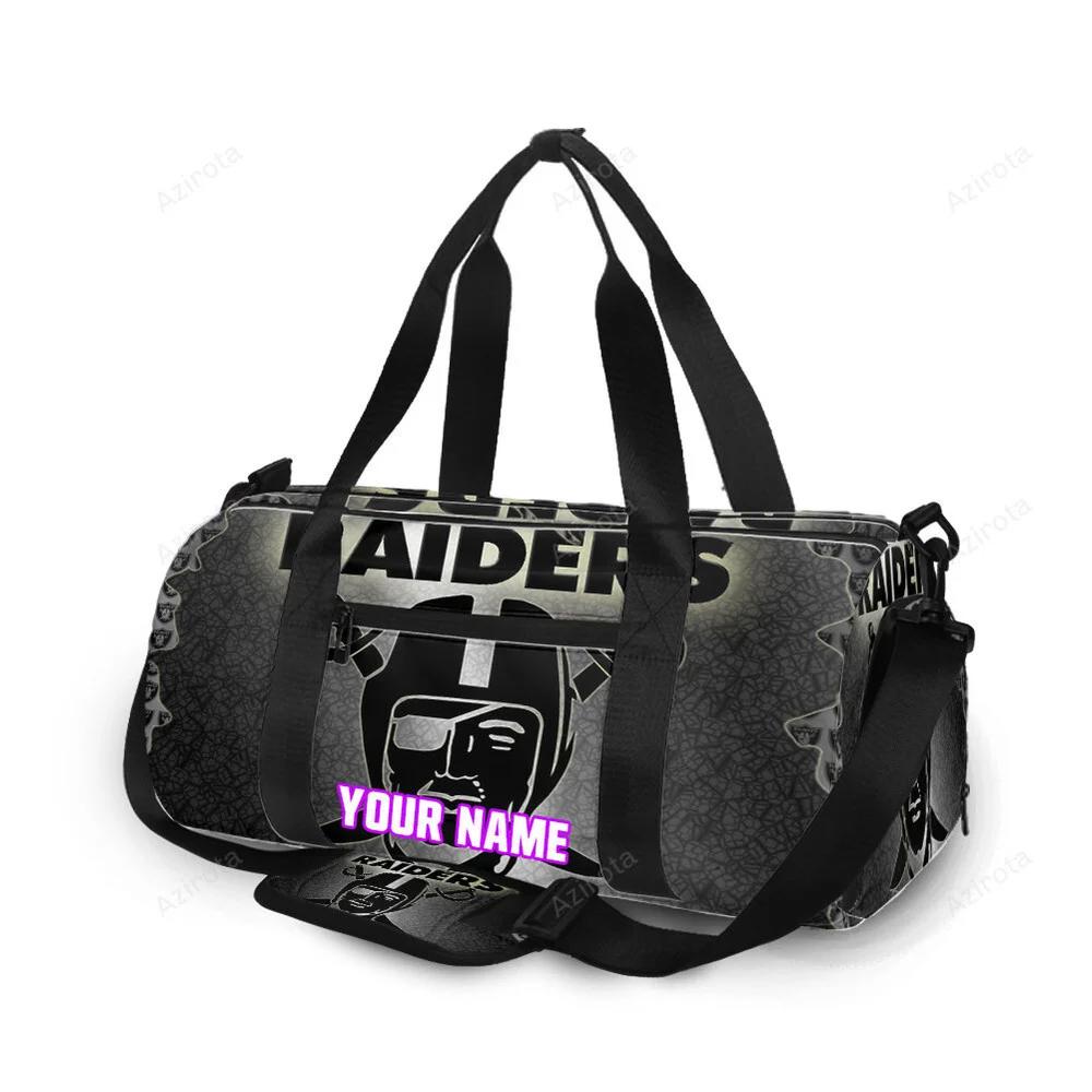 Las vegas raiders logo art18 personalized name travel bag gym bag 122 Travel Bag