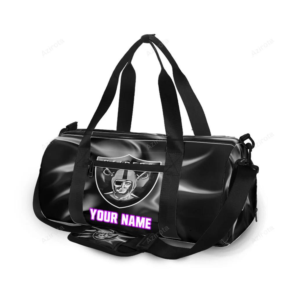 Las vegas raiders logo art3 personalized name travel bag gym bag 603 Travel Bag
