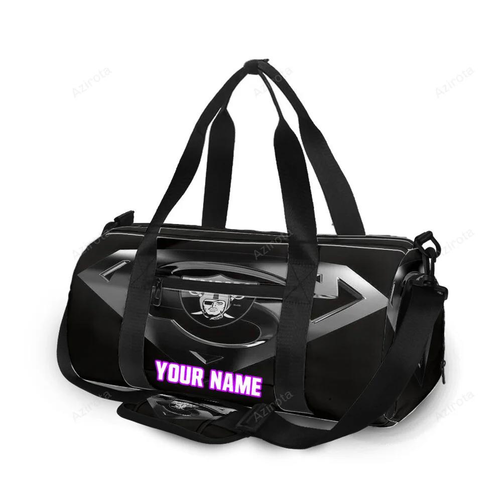 Las vegas raiders super logo personalized name travel bag gym bag 1801 Travel Bag