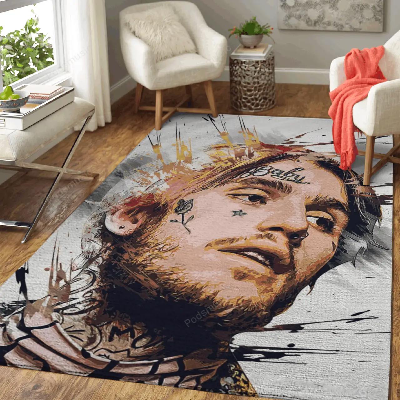 Lil peep art minimalist 3 rapper and hip hop music art for fans area rug living room carpet rug regtangle carpet floor decor home decor Rectangle Rug