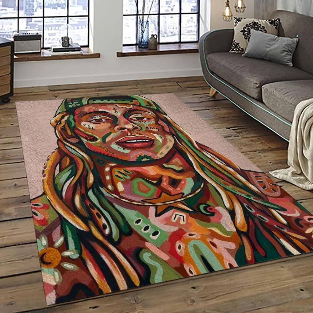Lil wayne rapper hiphop music rap carpet area rug home decor gift for fans gift for friends lil16 Rectangle Rug