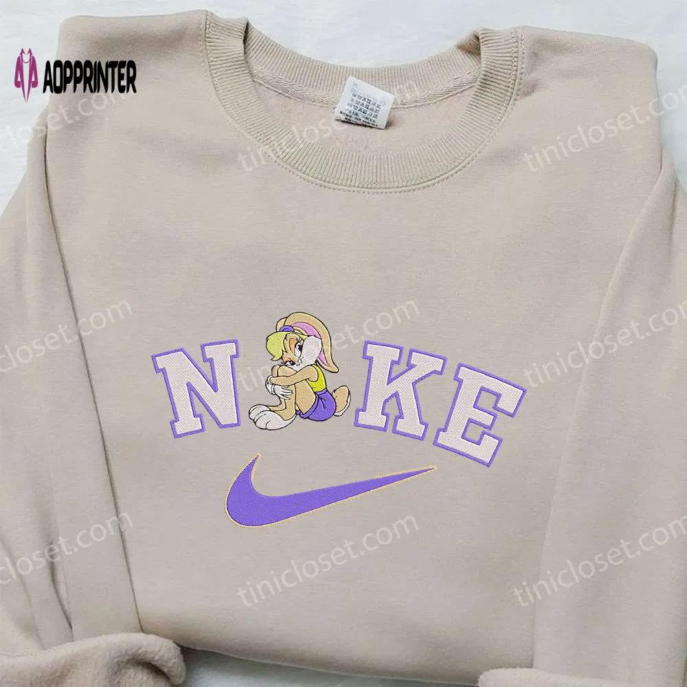 Lola bunny x nike embroidered hoodie & looney tunes shirt: nike inspired embroidery Embroidered Shirt