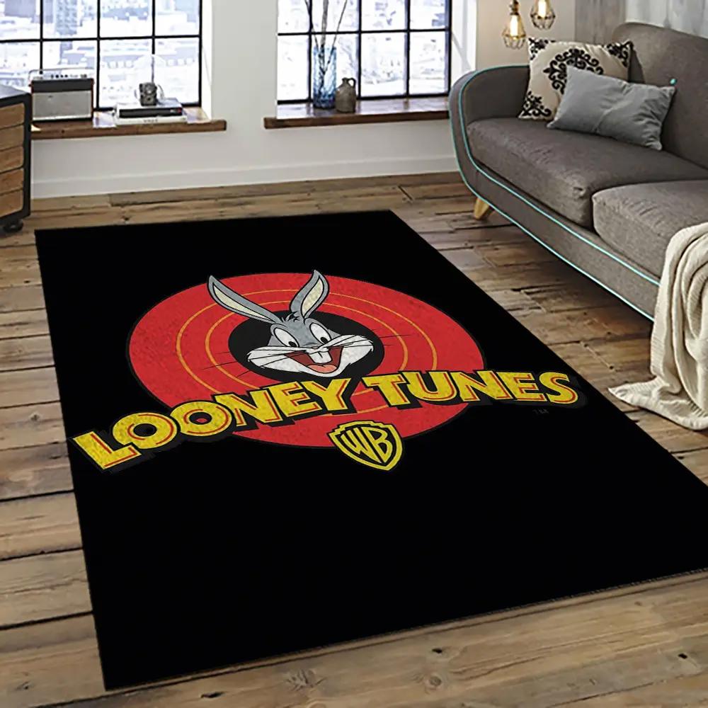 Looney tunes characters cartoon movie carpet rectangle area rug for living room bedroom decor lt48 Rectangle Rug