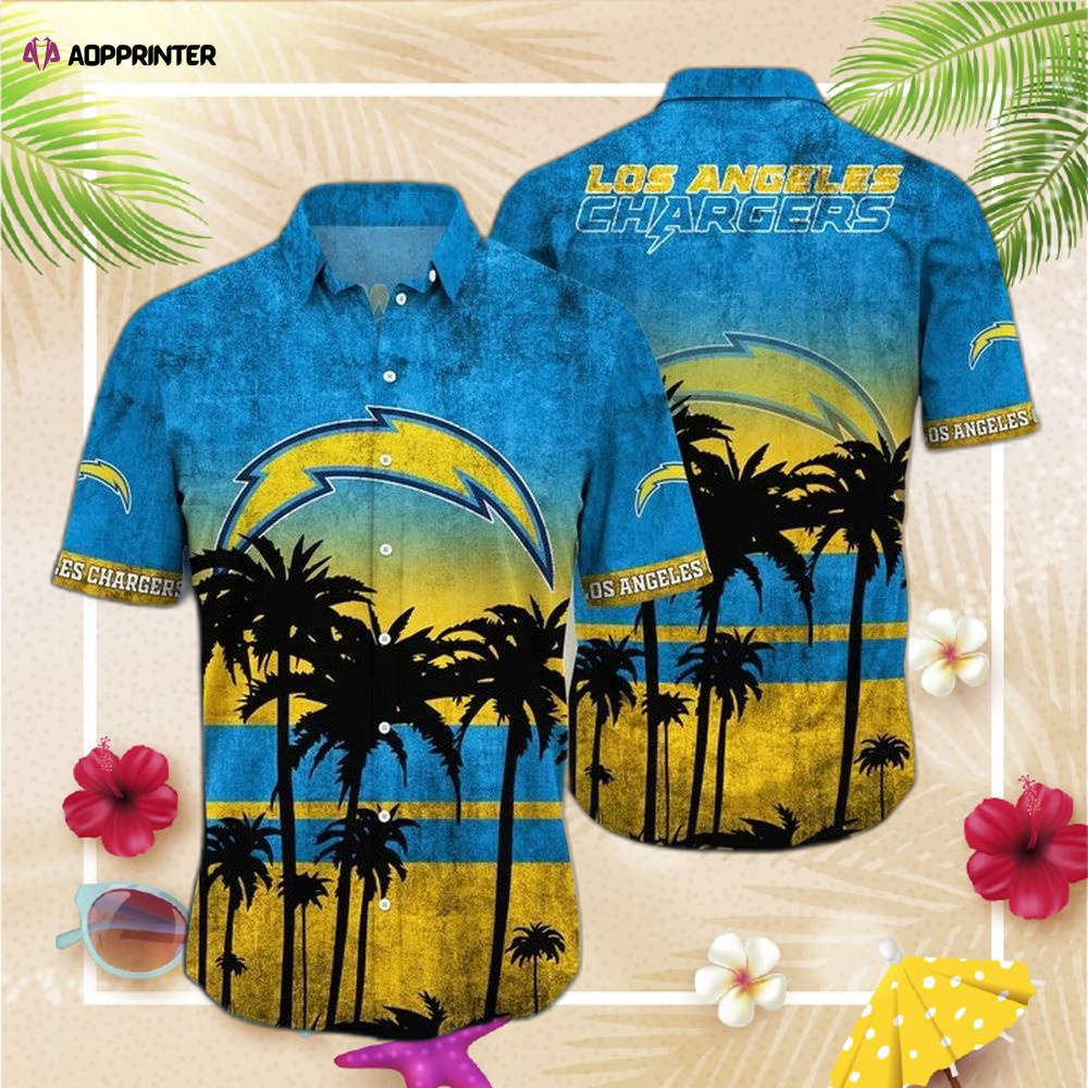 Los angeles chargers blue color gift for fans nfl hawaiian shirt Hawaii Shirt