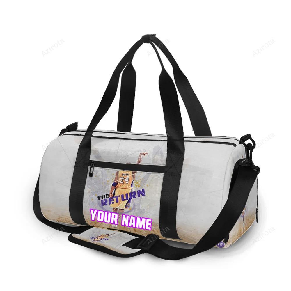 Los angeles lakers 24 kobe bryant the return personalized name travel bag gym bag 1941 Travel Bag