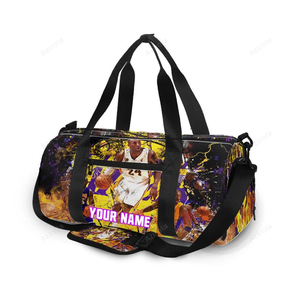 Los angeles lakers 24 kobe bryant v23 personalized name travel bag gym bag 1246 Travel Bag