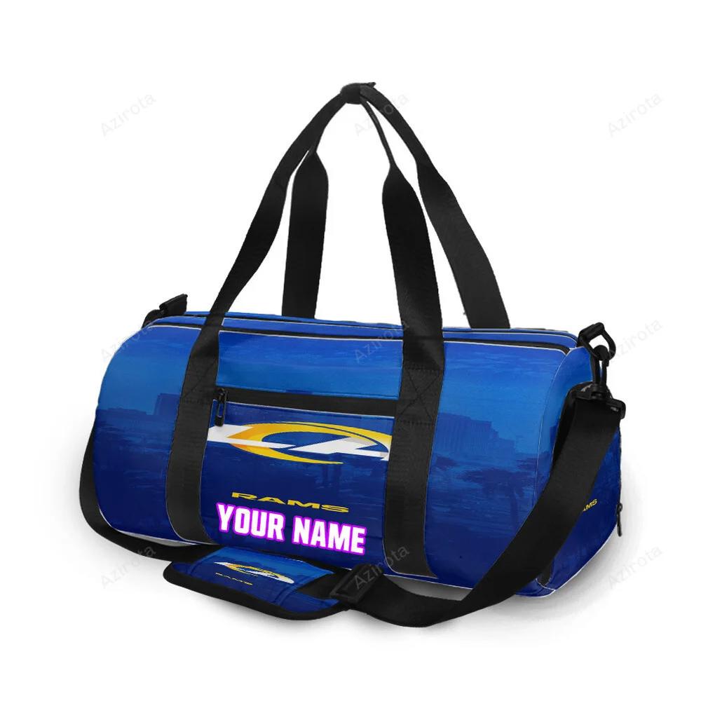 Los angeles rams la city blue personalized name travel bag gym bag 1007 Travel Bag