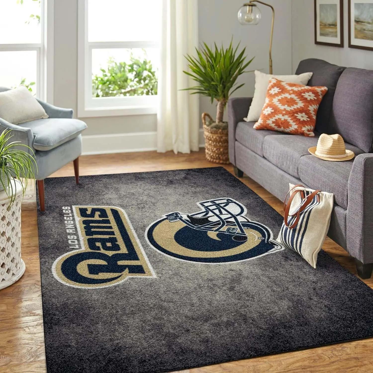 Los angeles rams nfl area rug living room rug home decor rcdd81f31117 Rectangle Rug