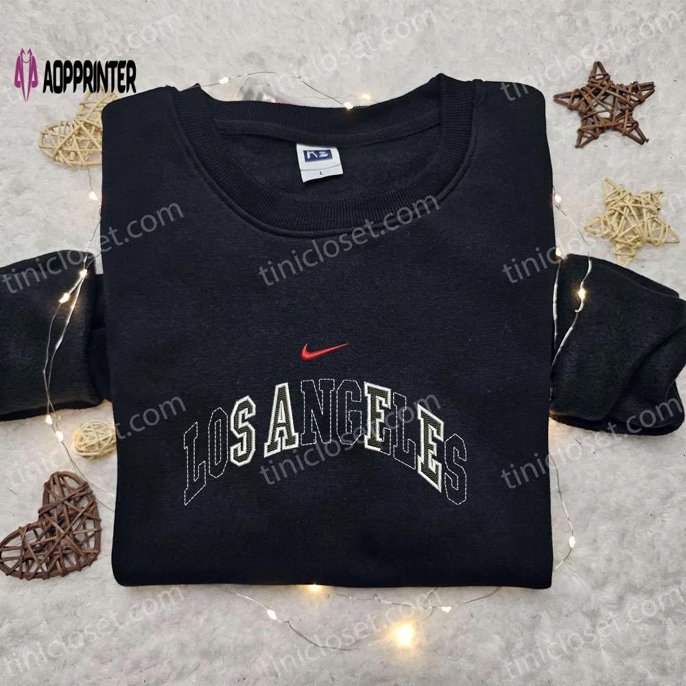 Los angeles x nike swoosh hoodie & embroidered shirt: best gift ideas for nike inspired apparel Embroidered Shirt