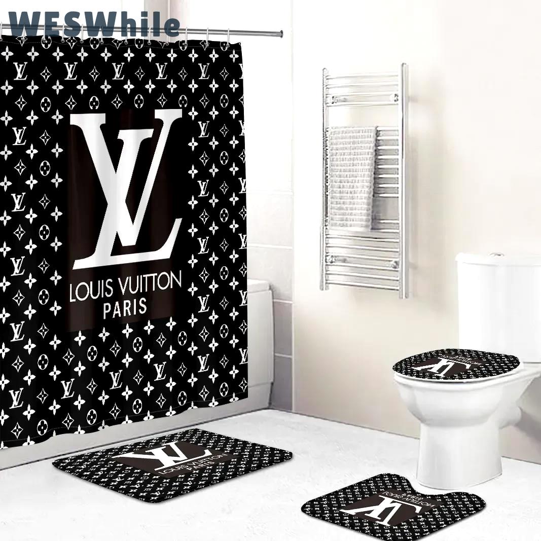 Louis vuitton bathroom set hypebeast luxury fashion brand bath mat home decor Bathroom Set