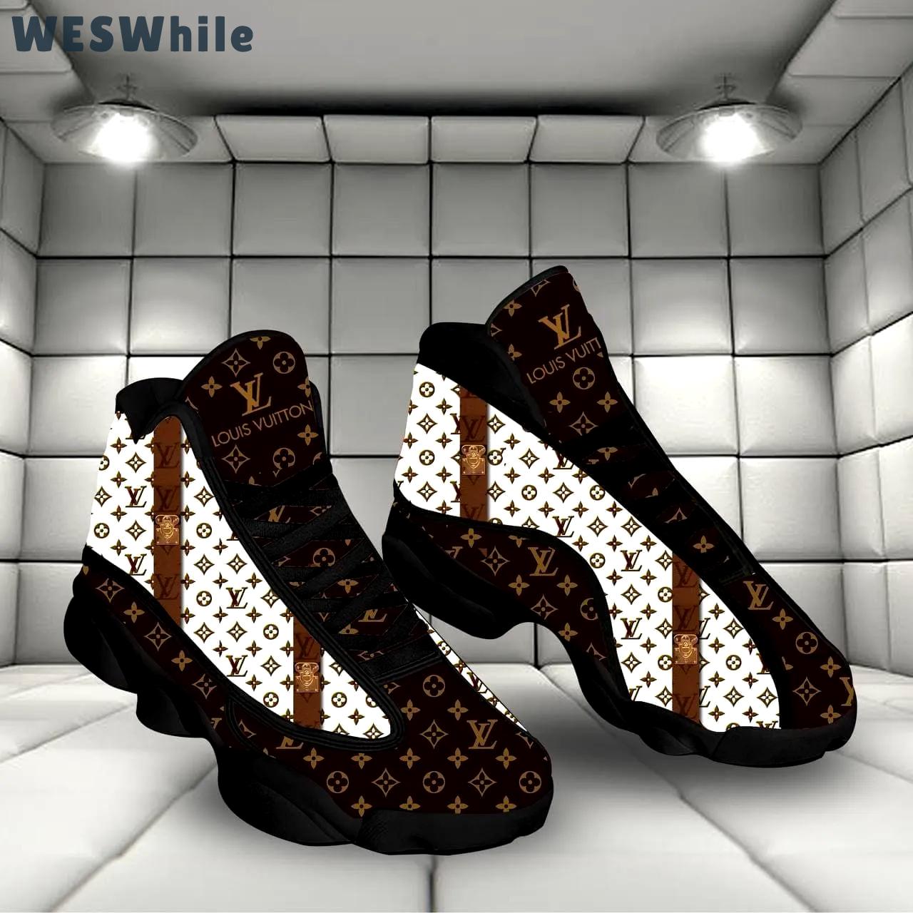 Louis vuitton black white Air Jordan 13 Shoes Sneakers Gifts For Men Women Full Size For Fans