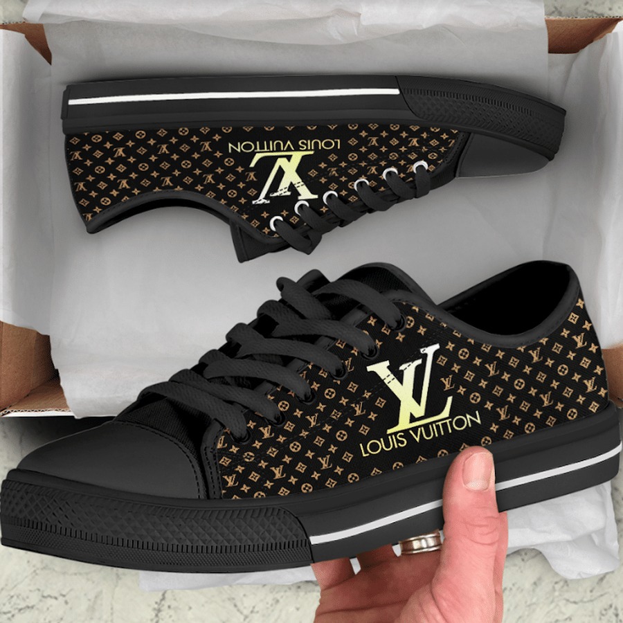 Louis vuitton brown monogram low top canvas shoes sneakers hot best lv for men women 58 lwcs Low Top Canvas Shoes