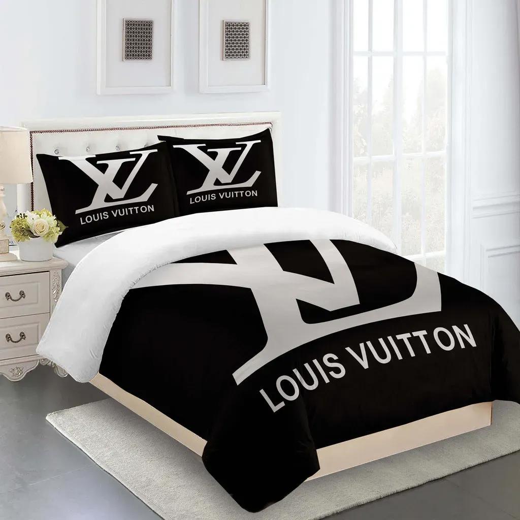 Louis vuitton fashion logo limited luxury brand bedding set  home decorations 23 Bedding Sets