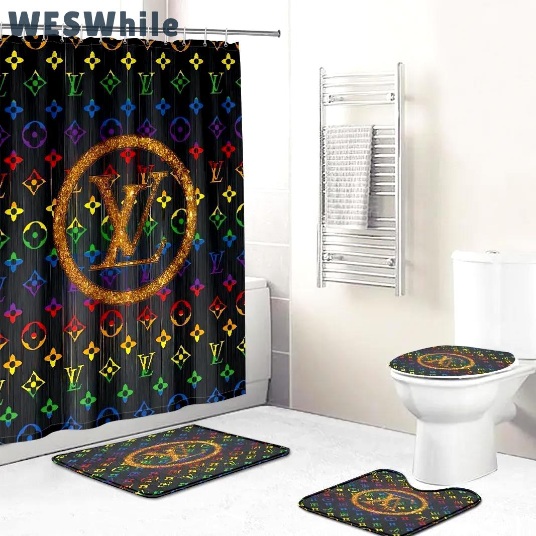 Louis vuitton hypebeast home decor bathroom sets luxury fashion brand bath mat Bathroom Set