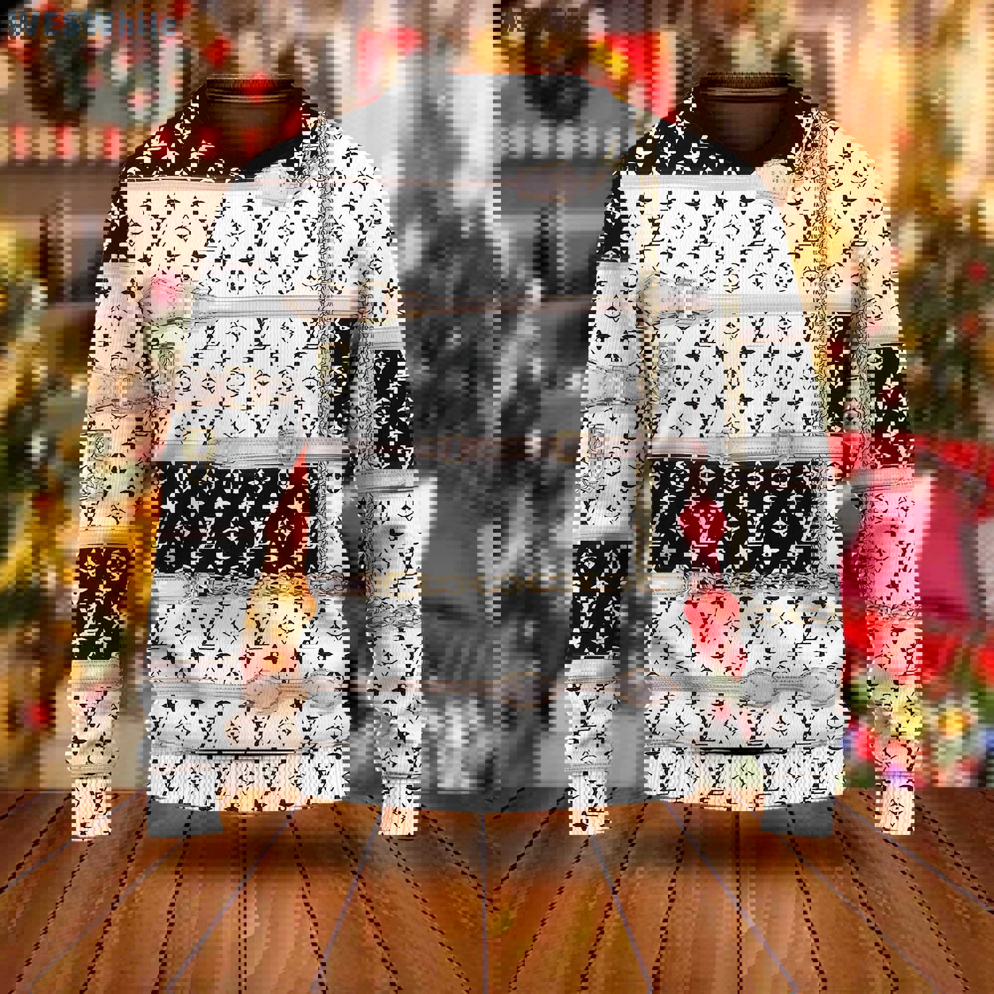 Louis vuitton luxury ugly christmas sweaterhot 2025 style 322 Christmas Ugly Sweater