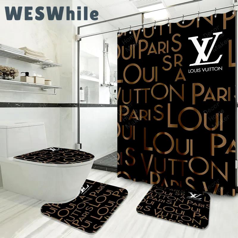 Louis vuitton lv louis vuitton bathroom sets home decor luxury fashion brand hypebeast bath mat Bathroom Set