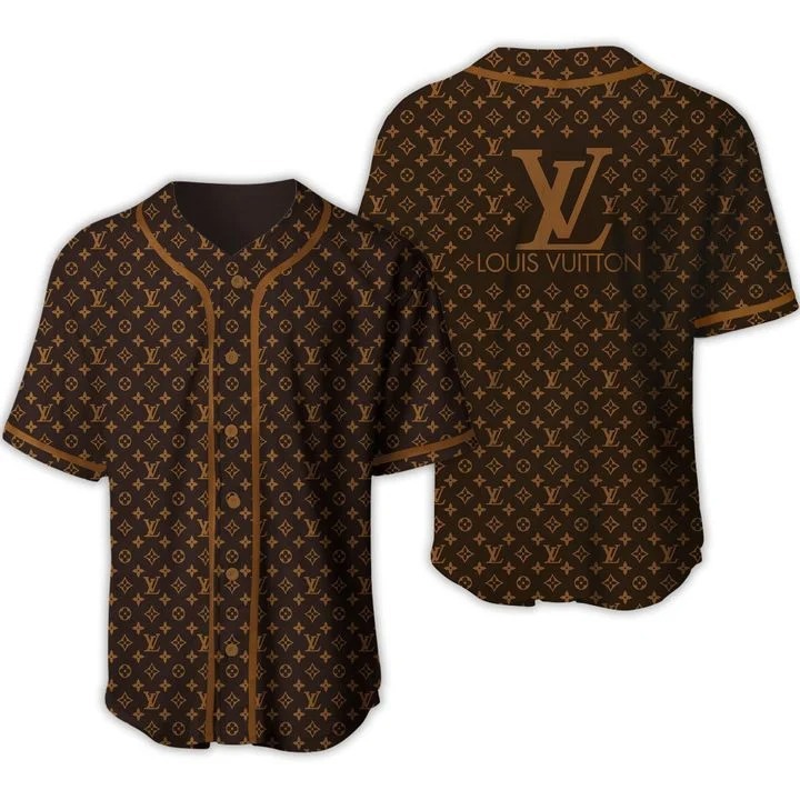 Louis vuitton monogram baseball jersey shirt lv luxury clothing clothes sport for men women hot 2023 Baseball Jersey Shirt