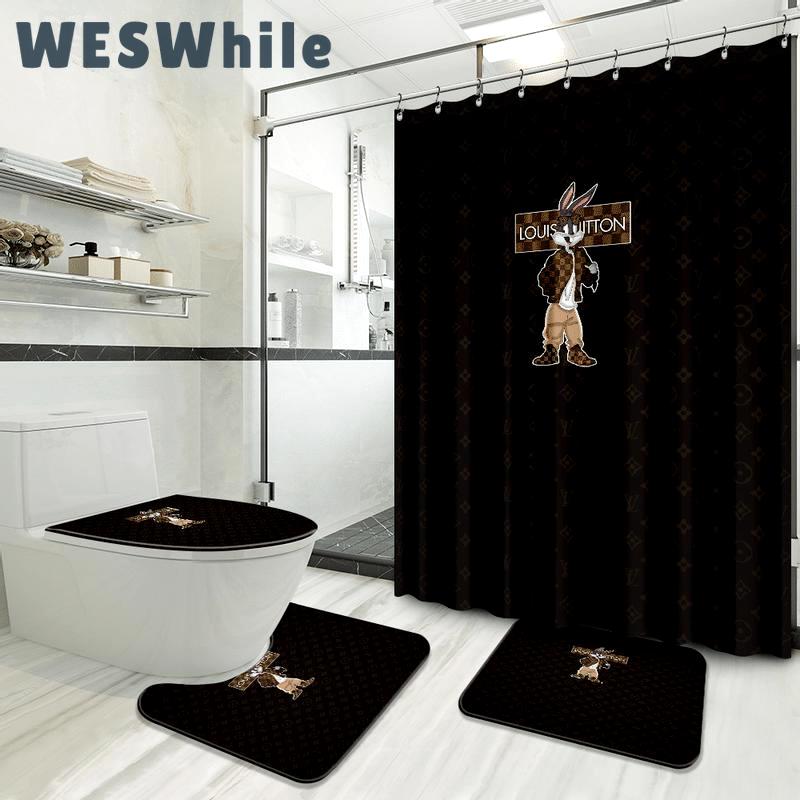 Louis vuitton rabbit bath mat home decor hypebeast bathroom sets luxury fashion brand Bathroom Set