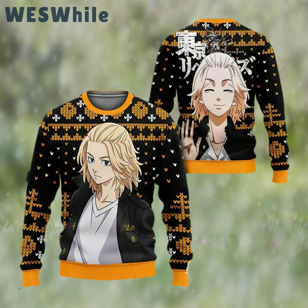 Manjirou sano mikey custom anime tokyo revengers ugly christmas sweater Christmas Ugly Sweater