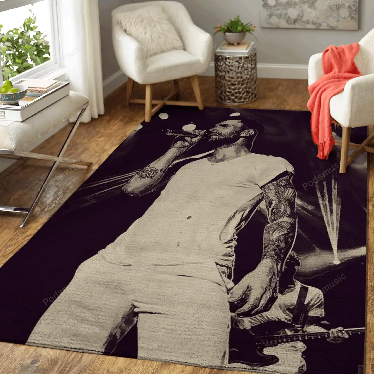 Maroon 5 9 music art for fans area rug living room carpet rug regtangle carpet floor decor home decor Rectangle Rug