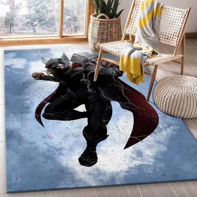 Marvel avengers mcu thor 1 area rug living room and bed room rug rug regtangle carpet floor decor home decor Rectangle Rug