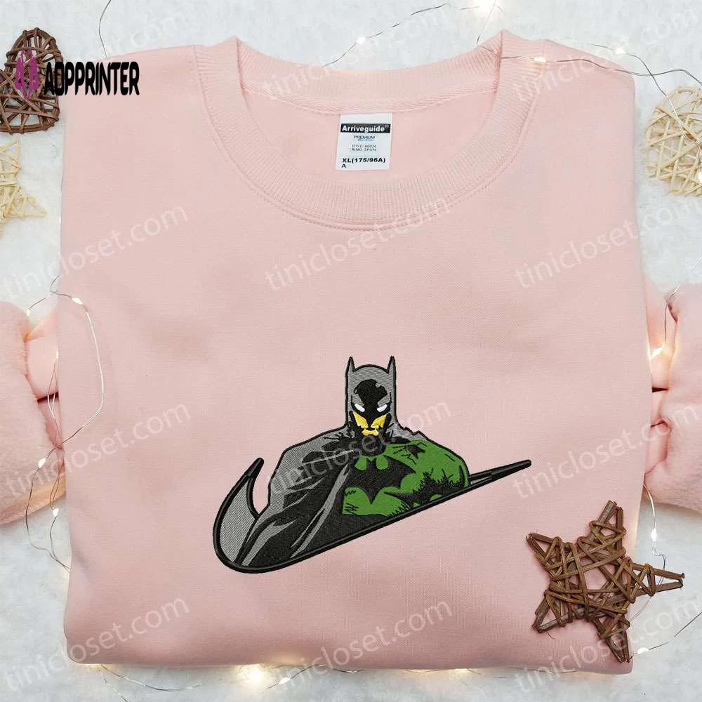 Marvel x dc comics embroidered shirt: swoosh x batman sweatshirt the ultimate gift Embroidered Shirt