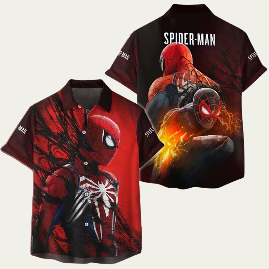 Marvels character spider man 2 hawaiian shirt Hawaii Shirt Shorts & Flip Flops