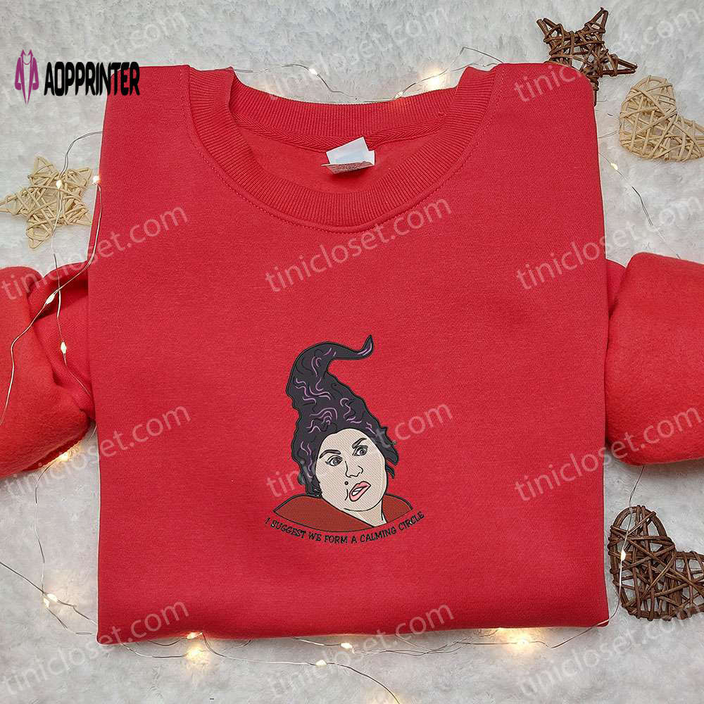 Mary sanderson halloween embroidered hoodie: best gift for halloween lovers Embroidered Shirt