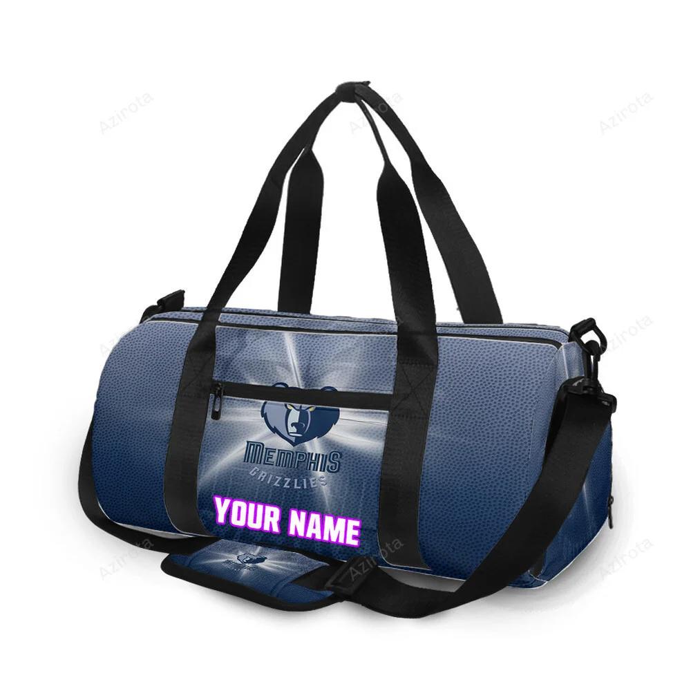 Memphis grizzlies emblem texture v3 personalized name travel bag gym bag 897 Travel Bag
