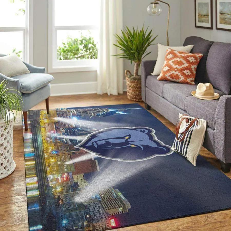 Memphis grizzlies football team logo carpet rug living room 1910077 Rectangle Rug