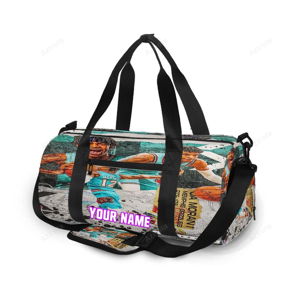 Memphis grizzlies ja morant 12 v2 personalized name travel bag gym bag 681 Travel Bag
