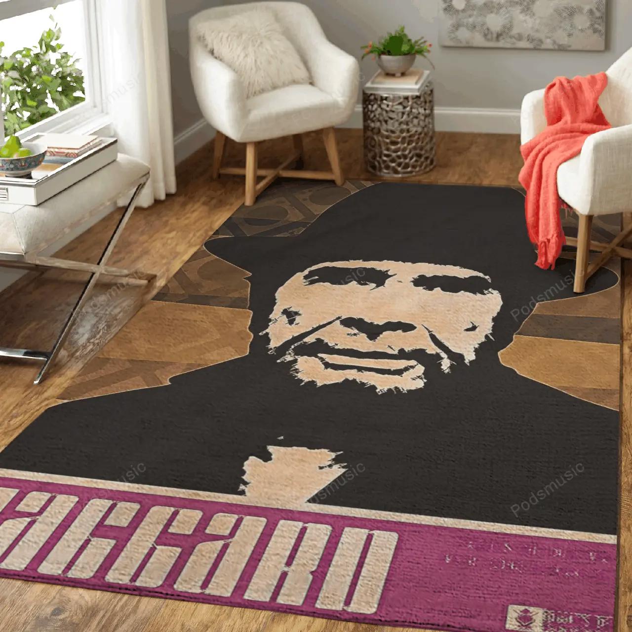 Merle haggard country music artwork art for fans area rug living room carpet rug regtangle carpet floor decor home decor Rectangle Rug