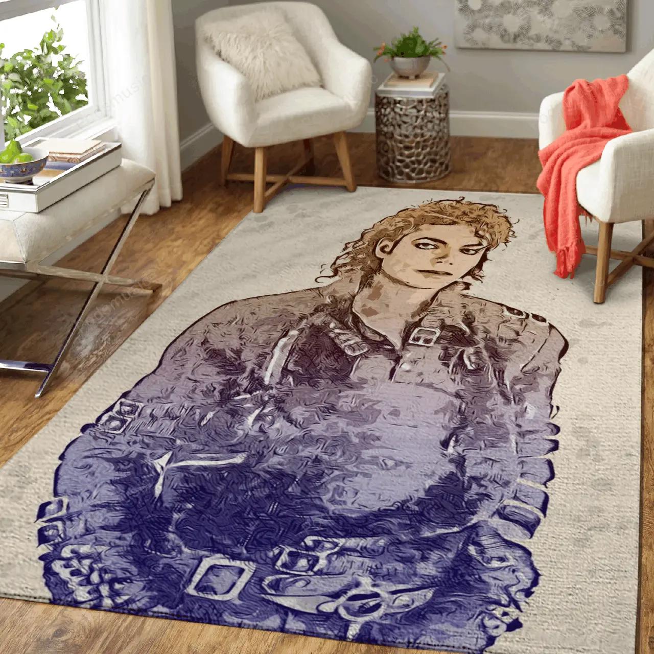Michael jackson vector art music art for fans area rug living room carpet rug regtangle carpet floor decor home decor Rectangle Rug
