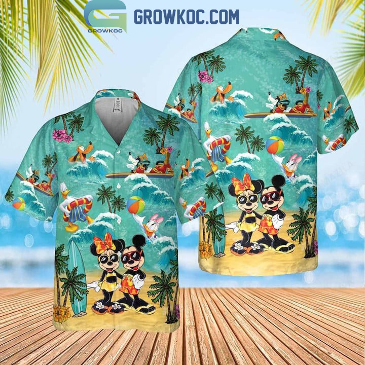 Mickey minnie mouse walt disney hawaiian shirt Hawaii Shirt Shorts & Flip Flops