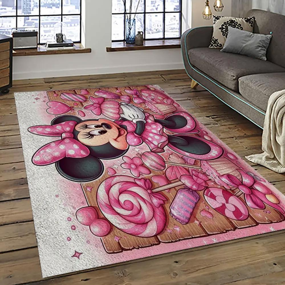 Mickey mouse characters cartoon movie carpet rectangle area rug for living room bedroom decor mme6 Rectangle Rug