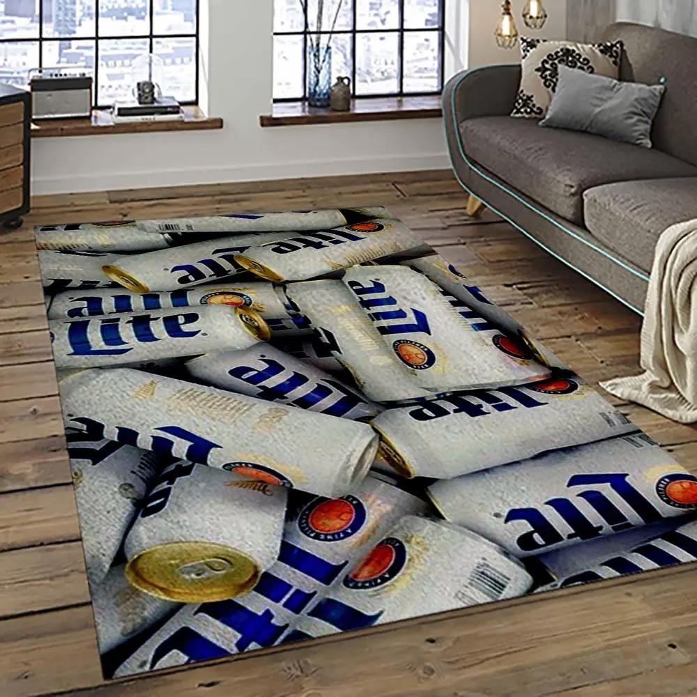 Miller lite american style beer retangle carpet area rug home decor gift best present for friends ml44 Rectangle Rug