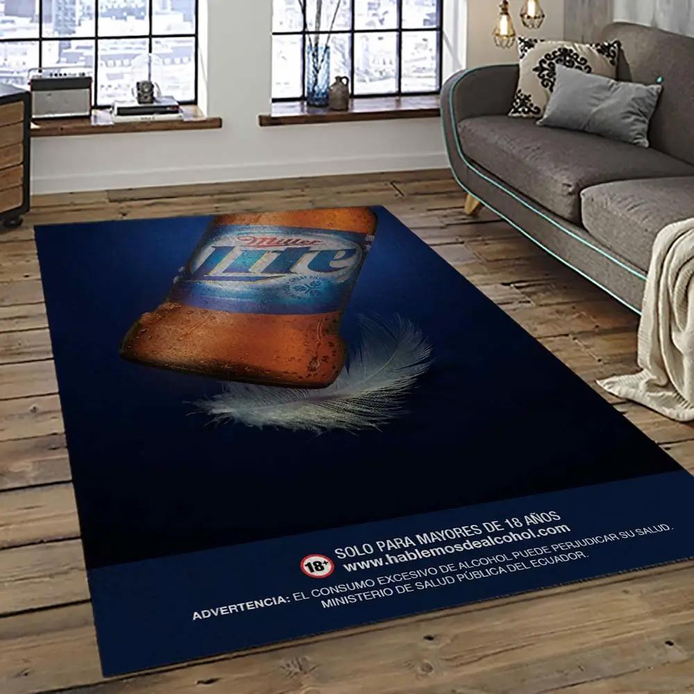 Miller lite american style beer retangle carpet area rug home decor gift best present for friends ml6 Rectangle Rug