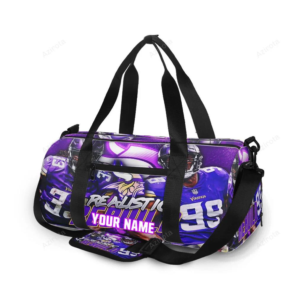 Minnesota vikings team rebuild personalized name travel bag gym bag 269 Travel Bag
