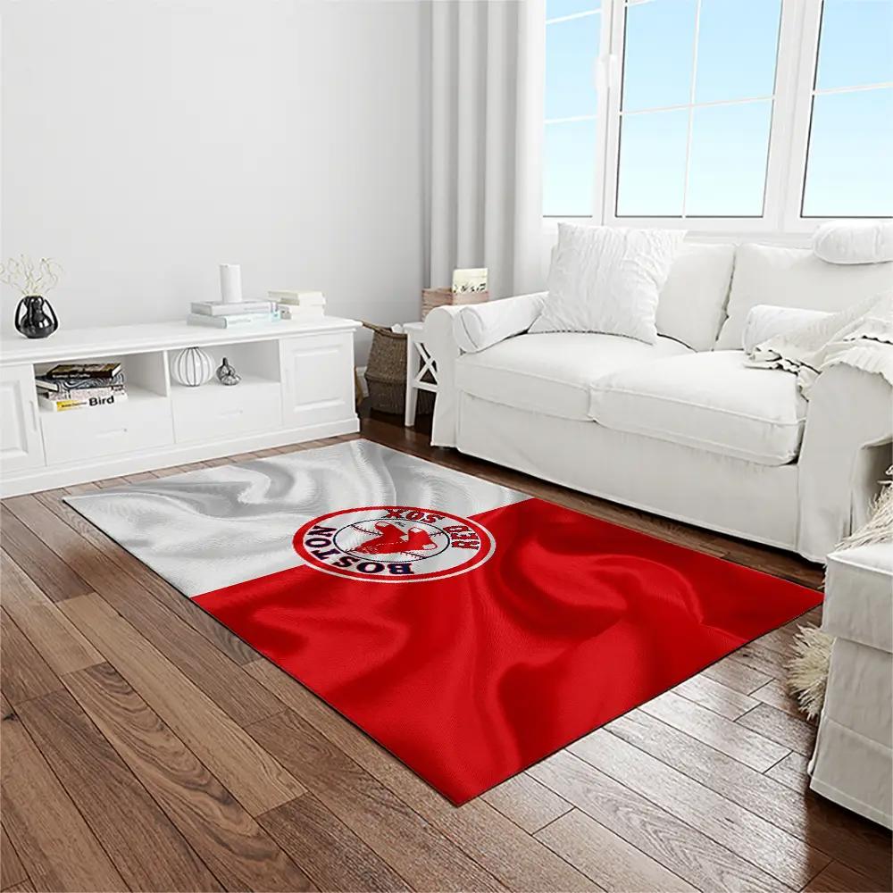 Mlb boston red sox baseball team logo rectangle area rug brs10 Rectangle Rug
