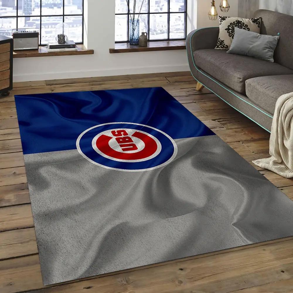 Mlb chicago cubs baseball team logo rectangle area cc32 Rectangle Rug