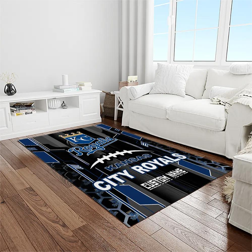 Mlb kansas city royals baseball team logo rectangle area rug kcr01 Rectangle Rug