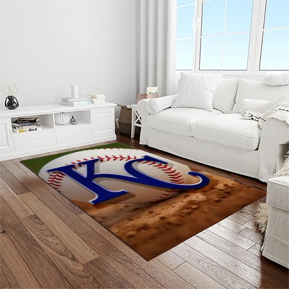 Mlb kansas city royals baseball team logo rectangle area rug kcr69 Rectangle Rug