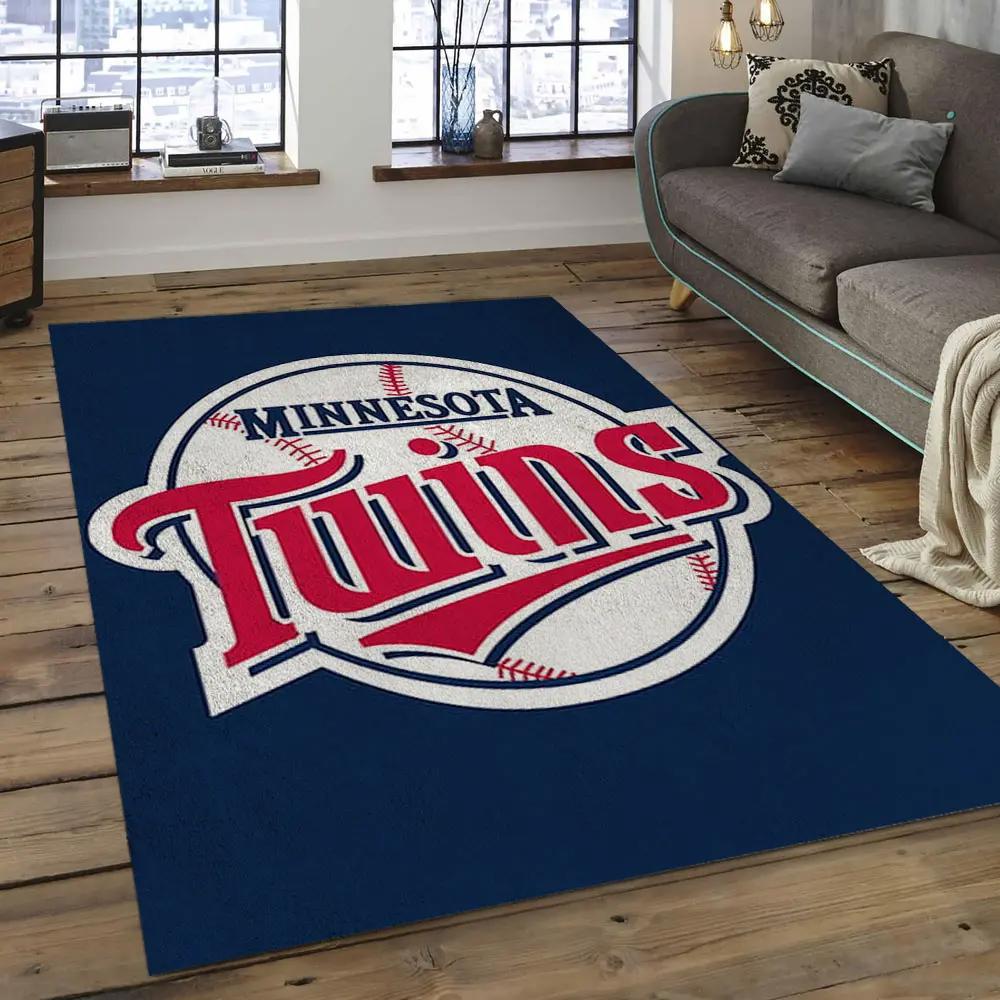 Mlb minnesota twins baseball team logo rectangle area mts21 Rectangle Rug