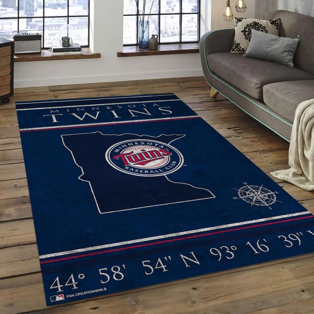 Mlb minnesota twins baseball team logo rectangle area mts29 Rectangle Rug