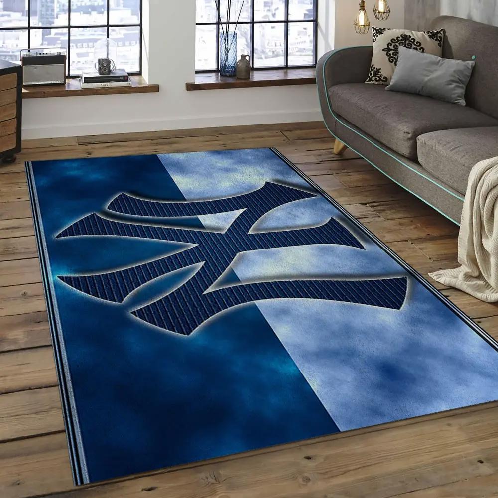 Mlb new york yankees baseball team logo rectangle area nyy08 Rectangle Rug