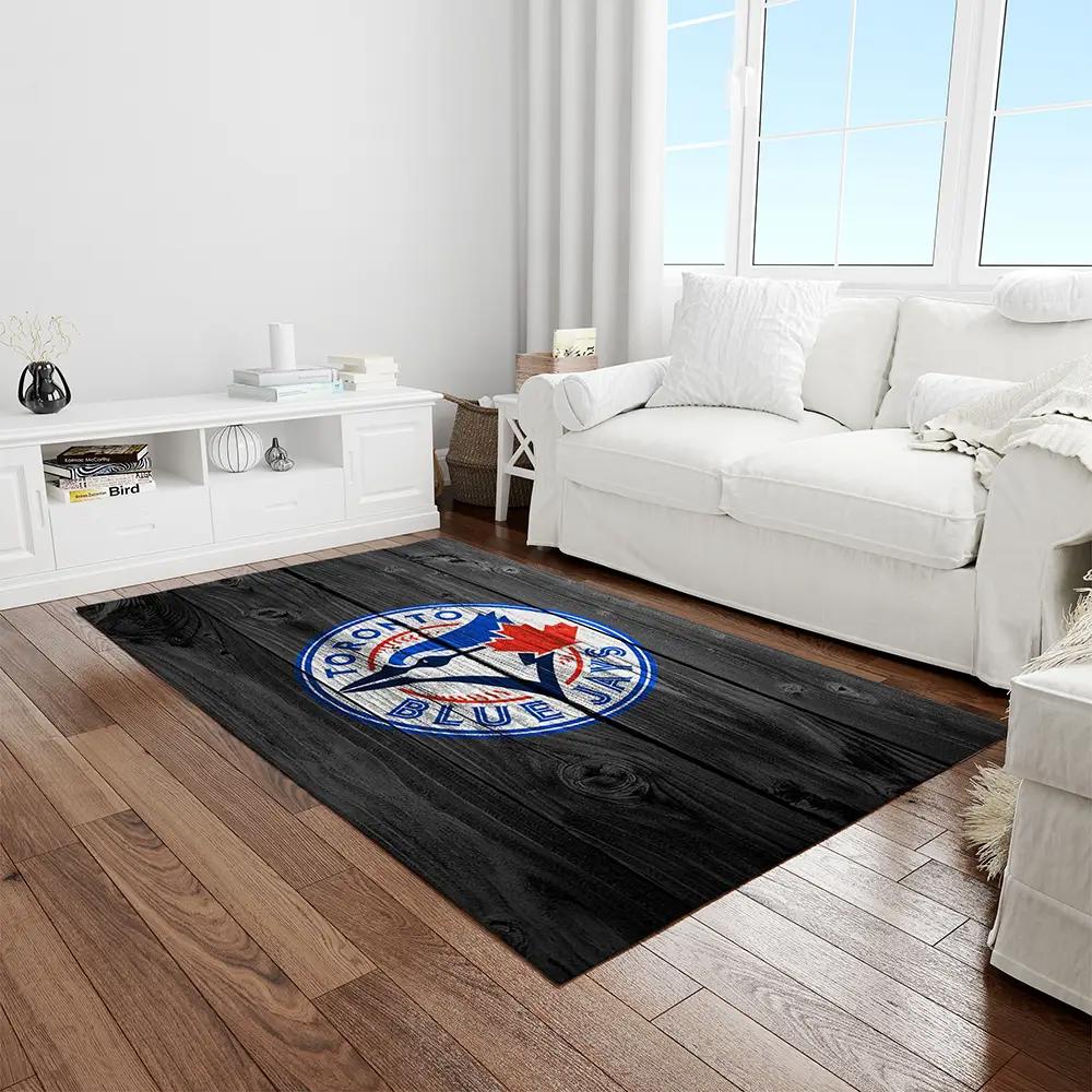 Mlb toronto blue jays baseball team logo rectangle area rug tbj18 Rectangle Rug