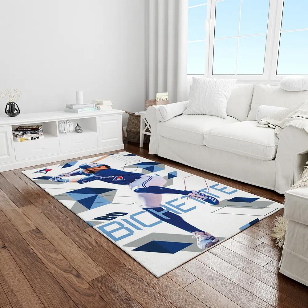 Mlb toronto blue jays baseball team logo rectangle area rug tbj40 Rectangle Rug