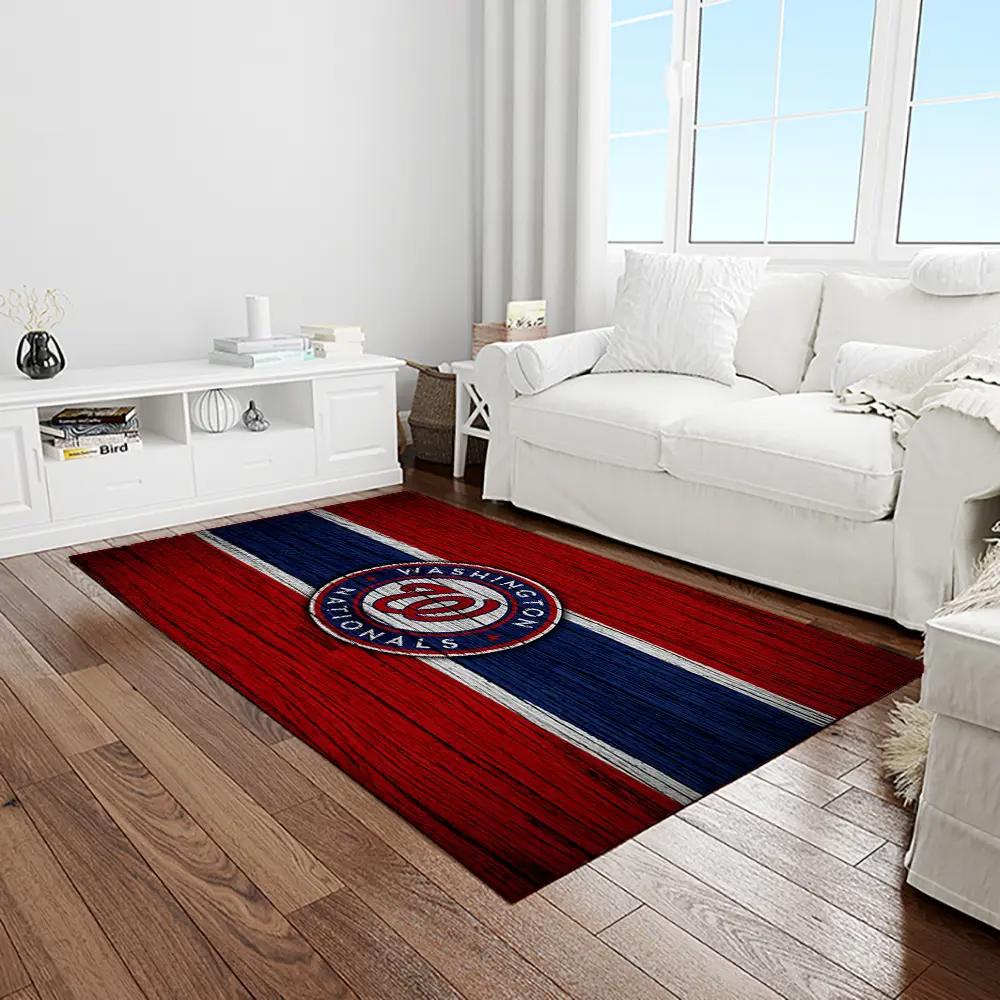 Mlb washington nationals baseball team logo rectangle area rug wn81 Rectangle Rug
